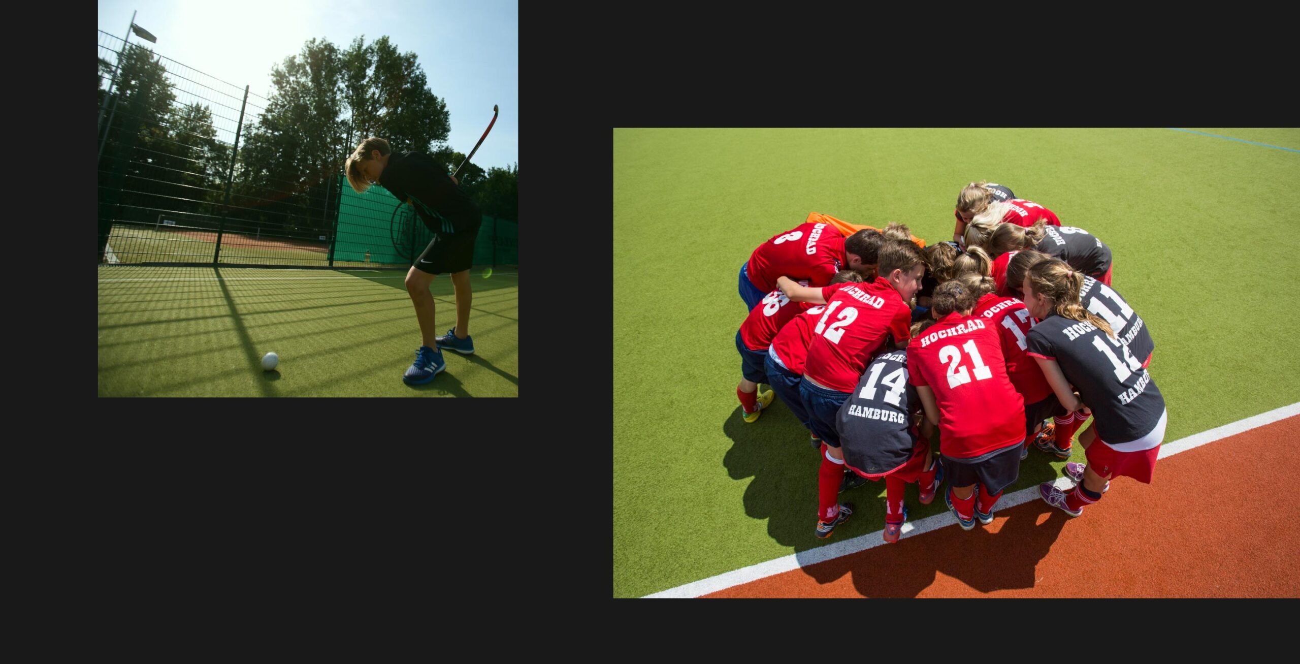 Schüler beim Sport auf einer Wiese