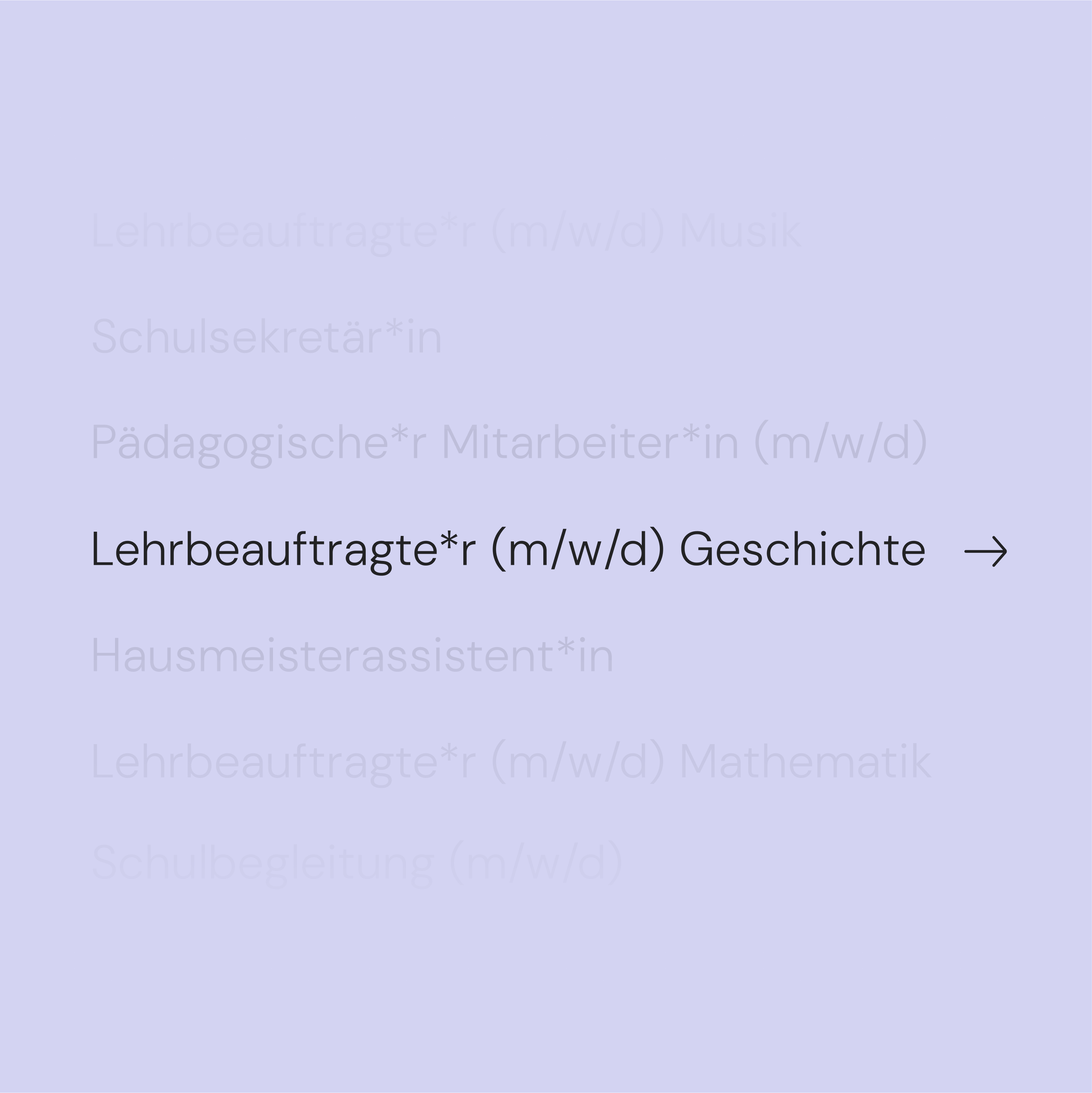 Beispielhafte Darstellung eines Recruiting Moduls