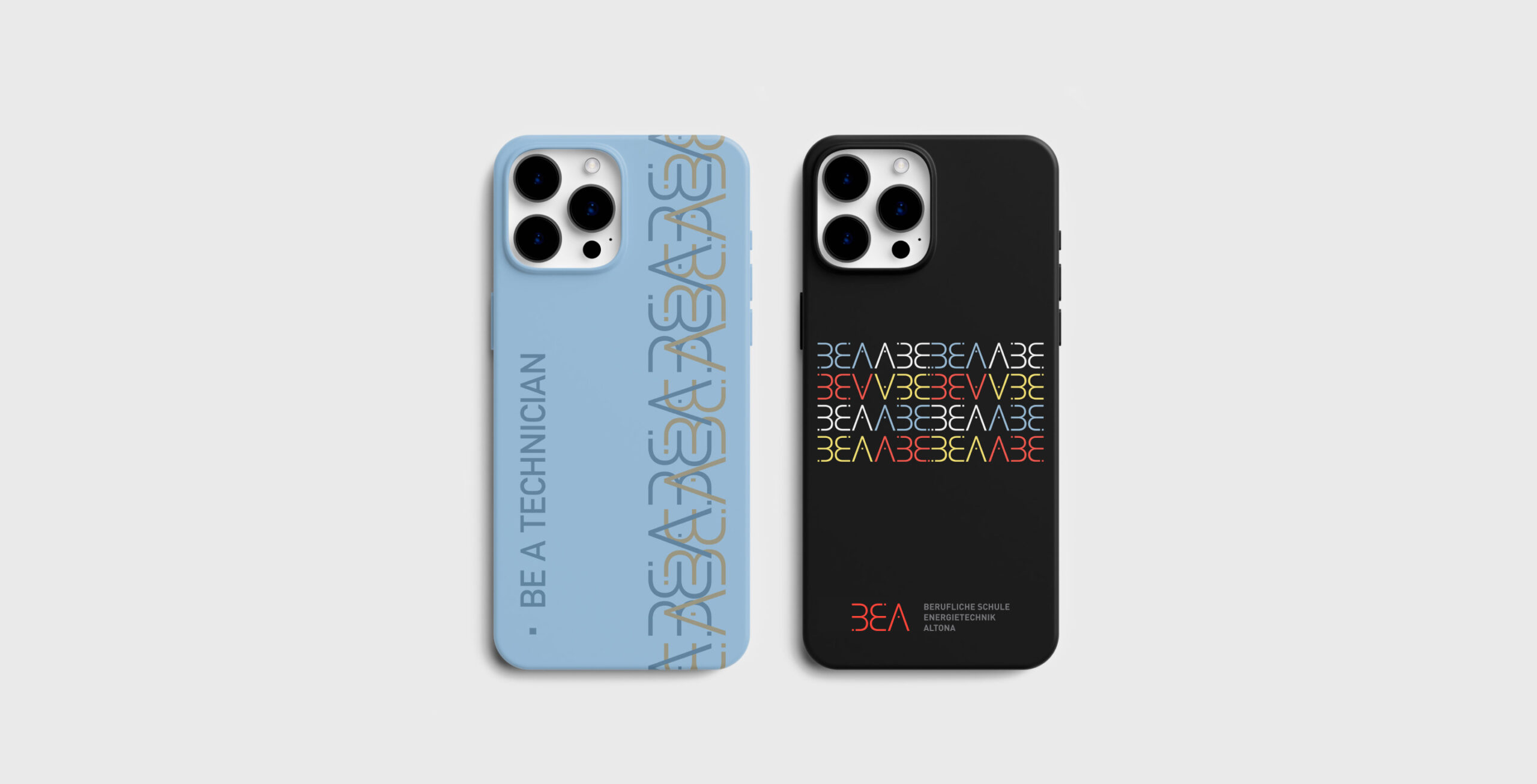 Handyhülle mit Schullogo und Design