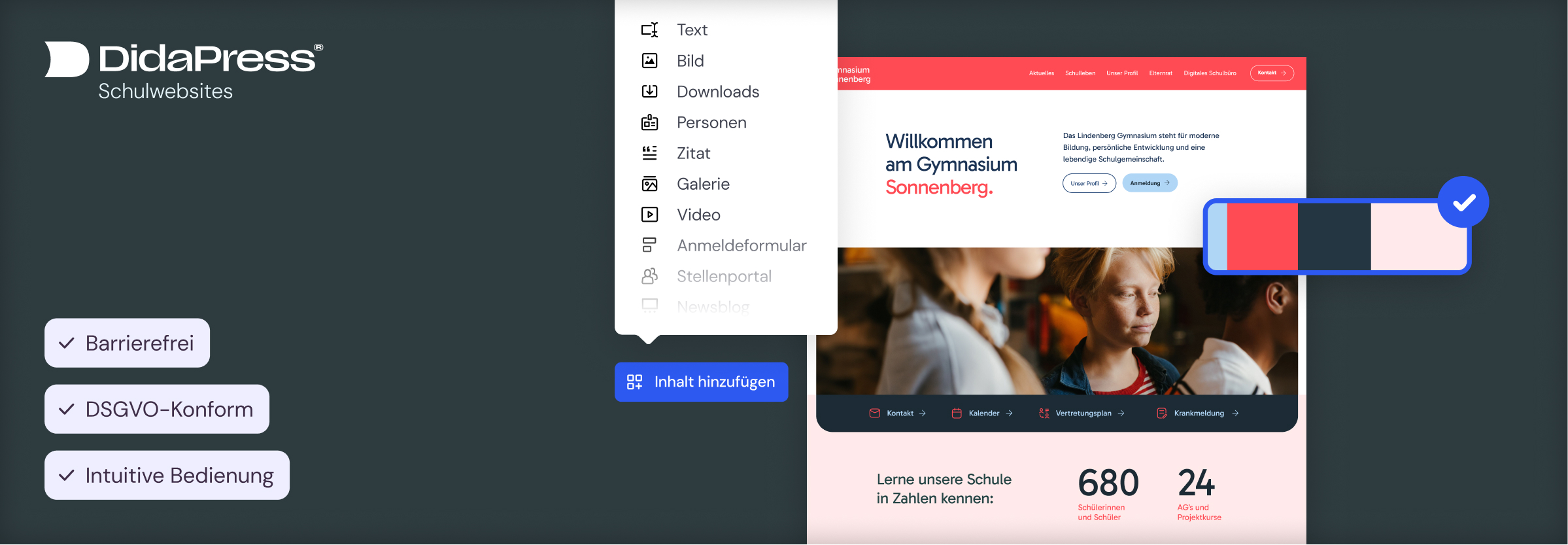Website-Baukasten für Schulen